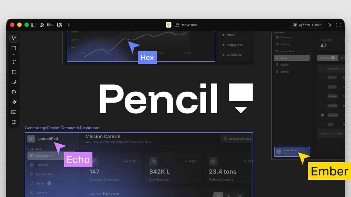 Pencil (pencil.dev) — ИИ-холст для дизайна внутри IDE, хранящий файлы .pen в вашем репозитории