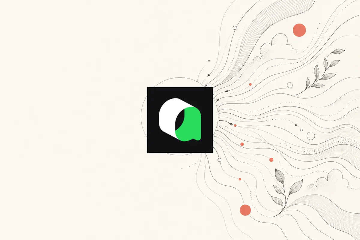 Open Design vs Qoder — Warmpapier-Editorial-Illustration eines Prompts, der zu einem Design-Hub konvergiert, der dir gehört