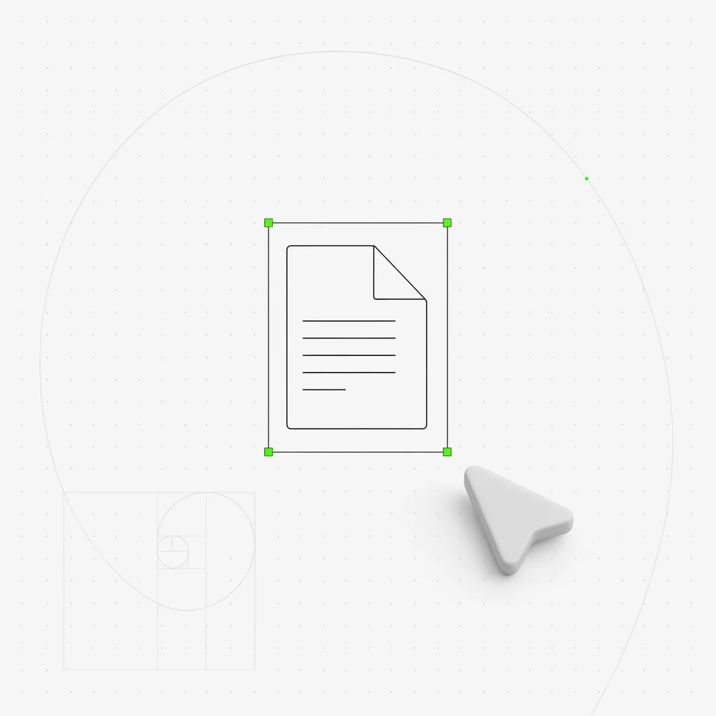 一张单页的 markdown 文档，上面是纯文本行，在近乎纯白的编辑底色上被一个绿色框选中